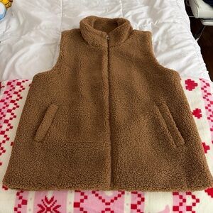 Susan Graver Weekend Regular Knit Boucle Zip Front Vest